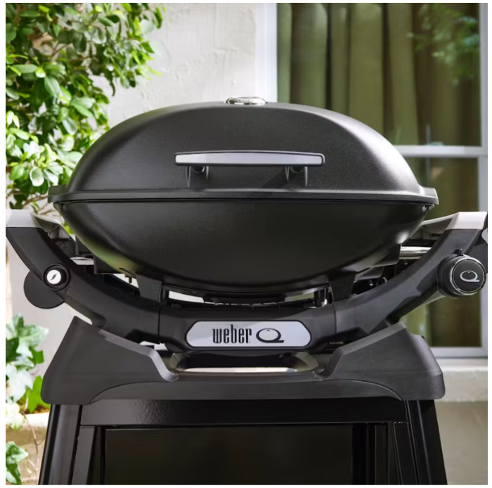 Weber Q 2200N Gasgrill mit Seitentischen und Premium-Rollwagen, 1501112